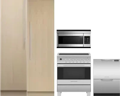 5 Piece Package Includes Refrigerator, Freezer, Range, Microwave And Dishwasher